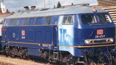 Lok 218-473 im neuen Gewand